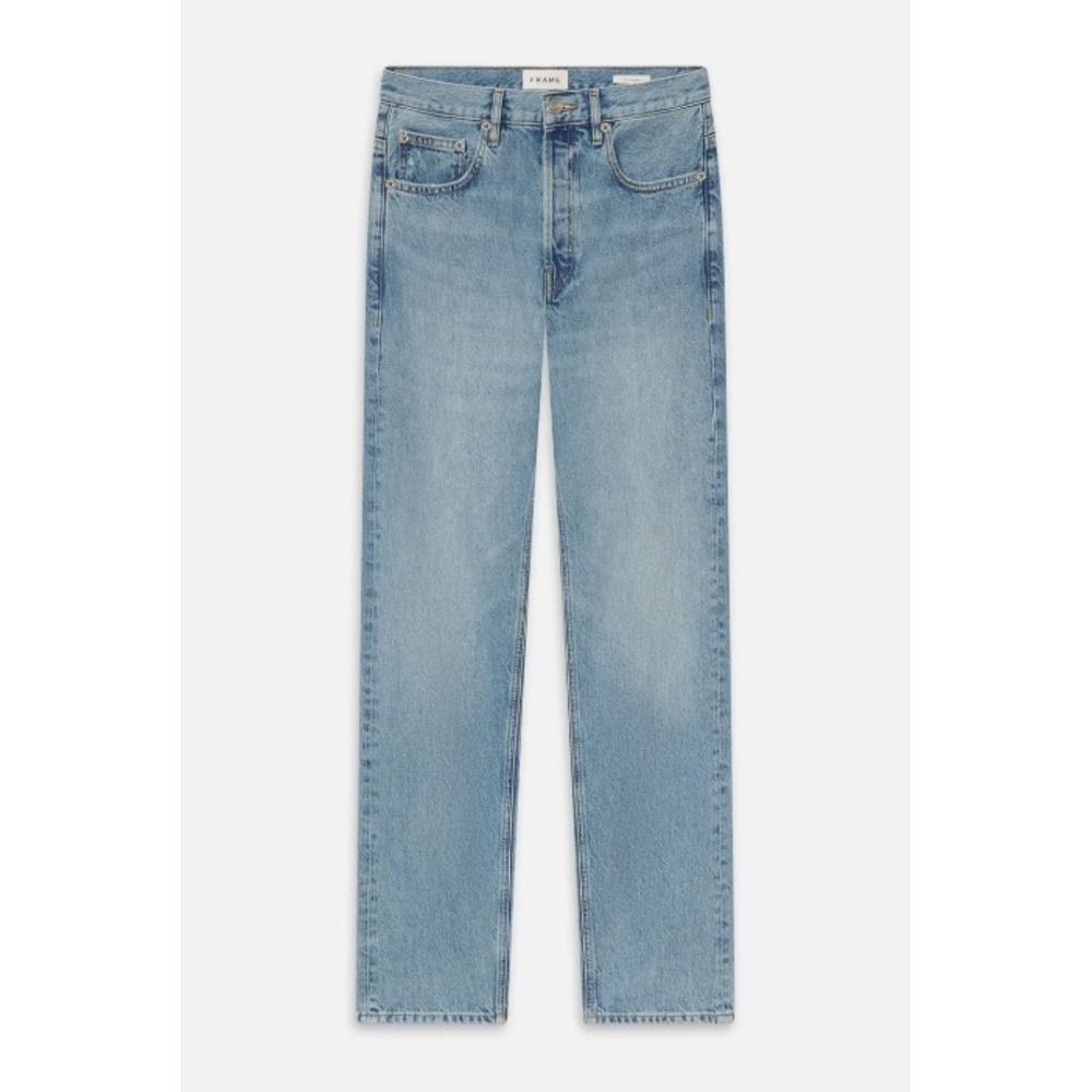 FRAME L'Homme Straight Leg Men's Jeans Light Blue Distressed Tall & Slim 28W 33L